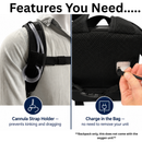 The Rhythm Healthcare P2 Oxygen Concentrator Backpack by o2totes (with Storage & In-Bag Charging) - Black