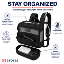 The Rhythm Healthcare P2 Oxygen Concentrator Backpack by o2totes (with Storage & In-Bag Charging) - Black
