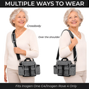 Inogen Rove 4 Carry Bag – With Pockets – Fits Standard & Extended Battery (Houndstooth Fabric)