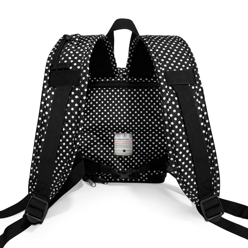 The Rove 6 Lightweight Backpack w/Pockets & Cannula Holder - Polka Dot Design | Portable Oxygen Carrier - O2TOTES