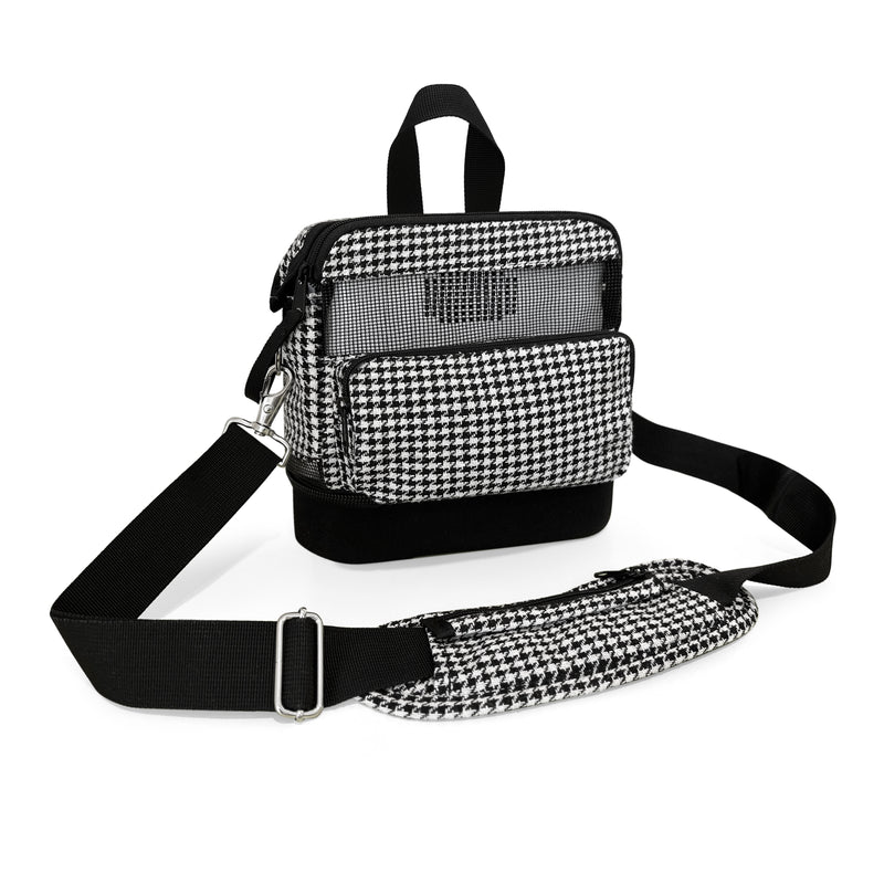 Arya Carry Bag w/Pockets - Houndstooth