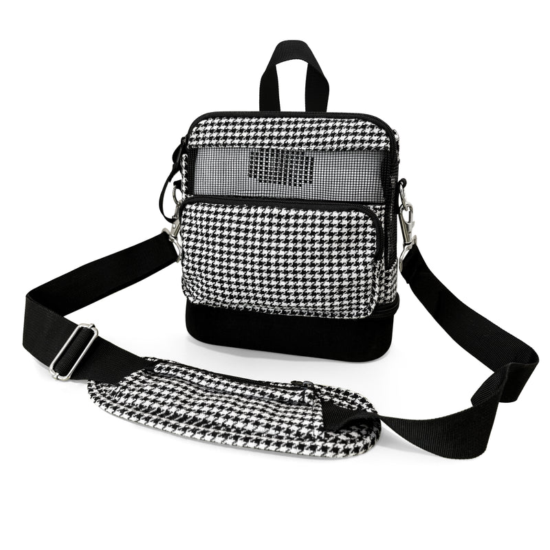 Arya Carry Bag w/Pockets - Houndstooth