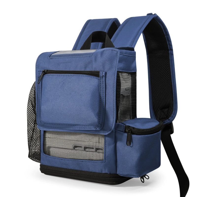 OxyGo Next Lightweight Backpack w/Pockets & Cannula Holder - Navy - O2TOTES