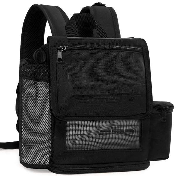 Inogen Rove 6 Ultra Lightweight Backpack with zippered bottom, mesh panels and pockets for Inogen Accessories in Black