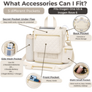 Carry Bag fit for Inogen G5, Limited edition Quilted breathable fabric, zippered bottom, light gold toned hardware