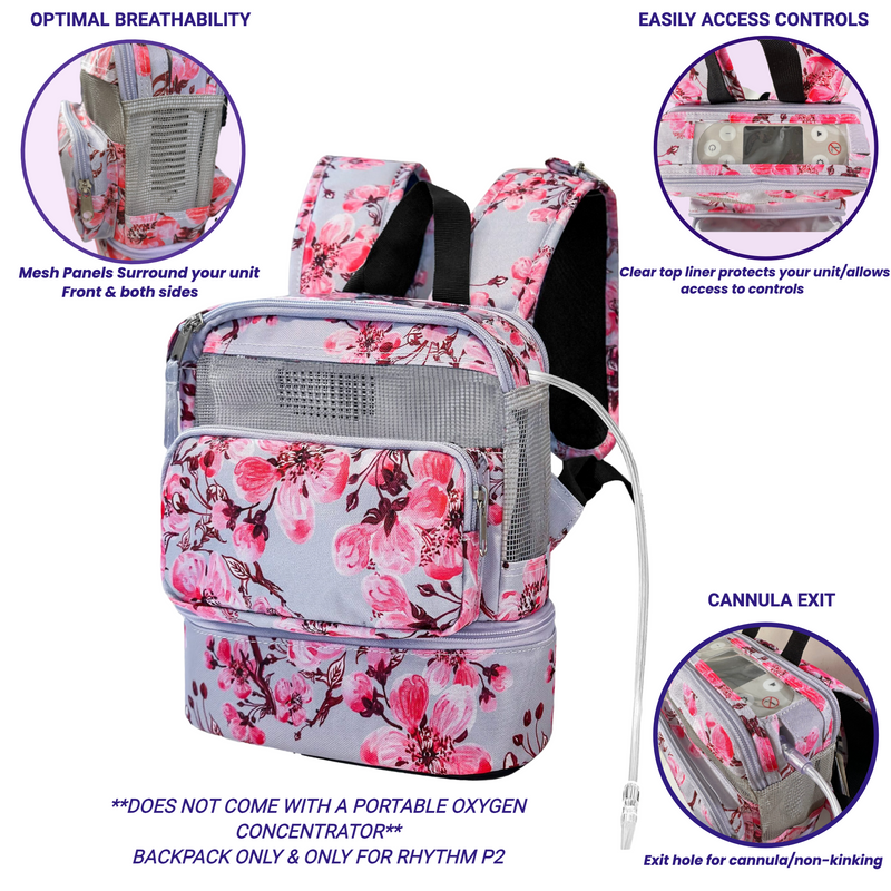 Rhythm Healthcare p2 Backpack Lightweight and room for P2 accessories - O2TOTES