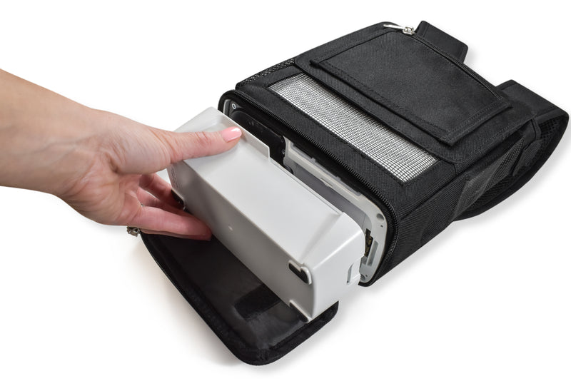 Inogen One G5 Lightweight Backpack w/ Side Pocket - Black - O2TOTES