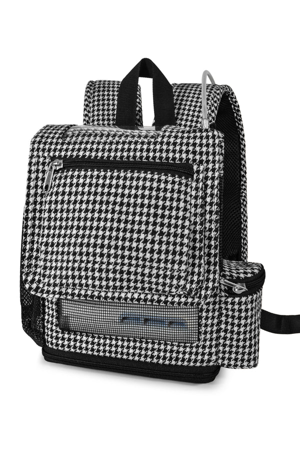 Inogen One G5 Backpack in Houndstooth Fabric - O2TOTES