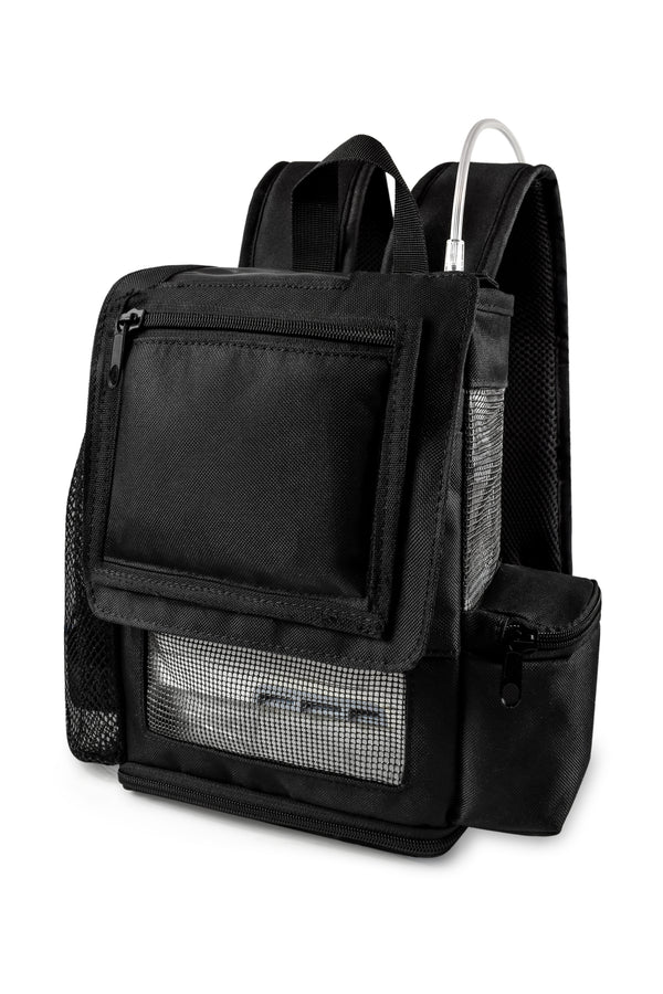 Oxygo Next Lightweight Backpack w/ Side Pocket - Black - O2TOTES