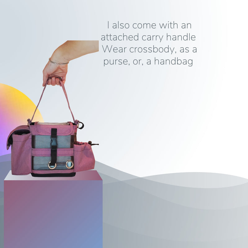 Inogen One G4 Carry bag in burgundy/Carry Handle, Pockets for Extra Inogen Accessories - O2TOTES