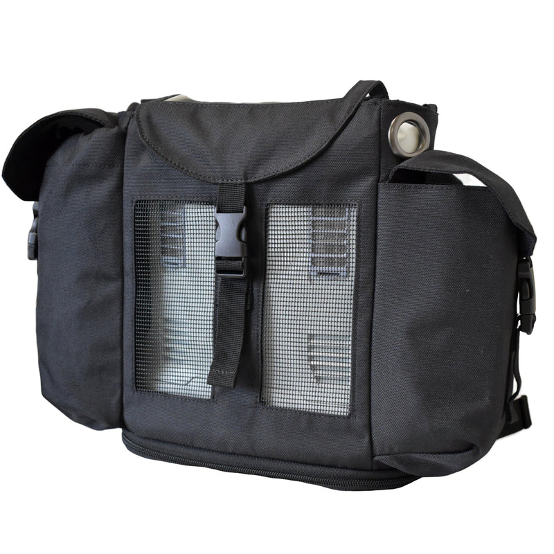 Oxygo Backpack in black with side pockets & comfort straps - O2TOTES