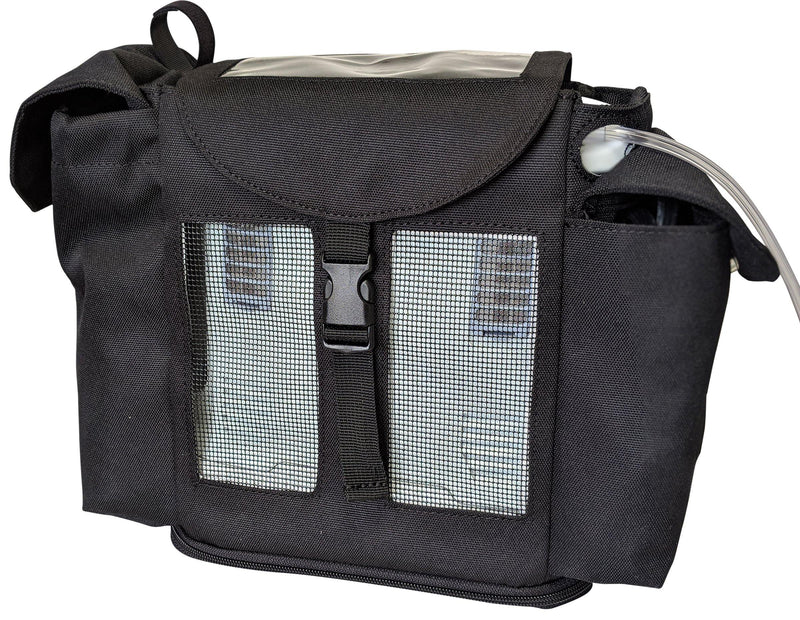Oxygo Backpack in black with side pockets & comfort straps - O2TOTES