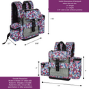 Inogen One G4 Backpack w/Pockets - Floral - O2TOTES