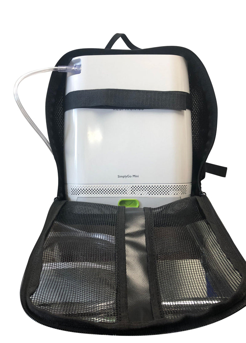 Mesh backpack for Portable Oxygen Concentrators (Fits All Inogen units, Oxygo, Zeno Lite, Cair Comfort, Simply go Mini & more) - O2TOTES